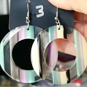 NEVER WORN | Multi color | Acrylic | 
Fishhook earrings